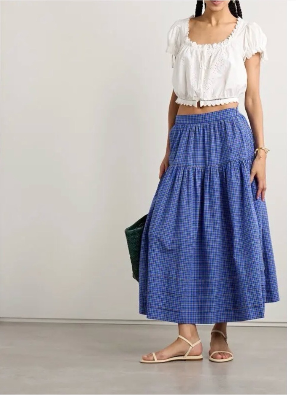 Doen Sebastiane skirt in blue plaid
